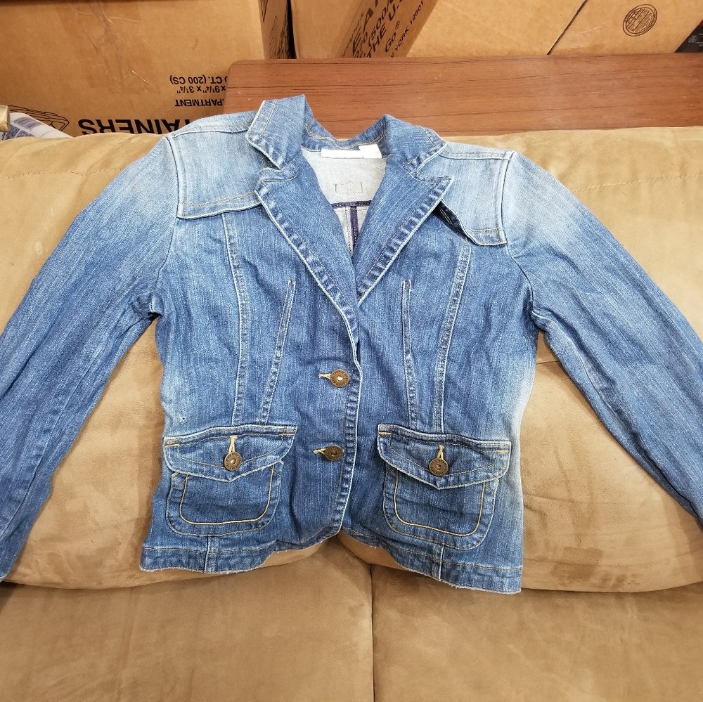 DKNY cropped jean jacket